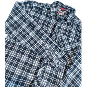 FIELD N' FOREST Button Plaid Heavy Flannel Long Sleeve Shirt Men's XLT